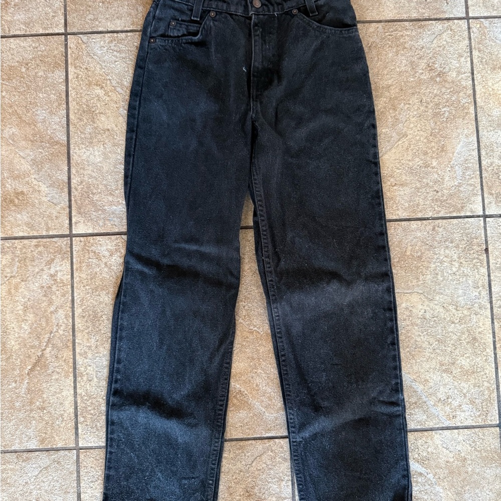 Levi’s 550 Vintage Boys Black Denim Jeans Size 12 Regular Fit